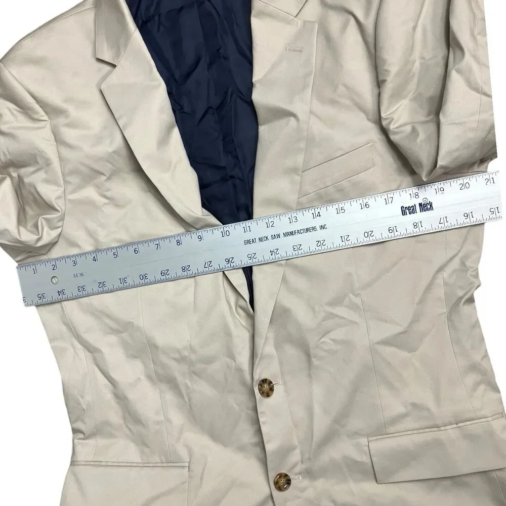 J Crew Men's 40L‎ Thompson Stretch Suit Jacket Stretch Chino Chic Preppy BA491
